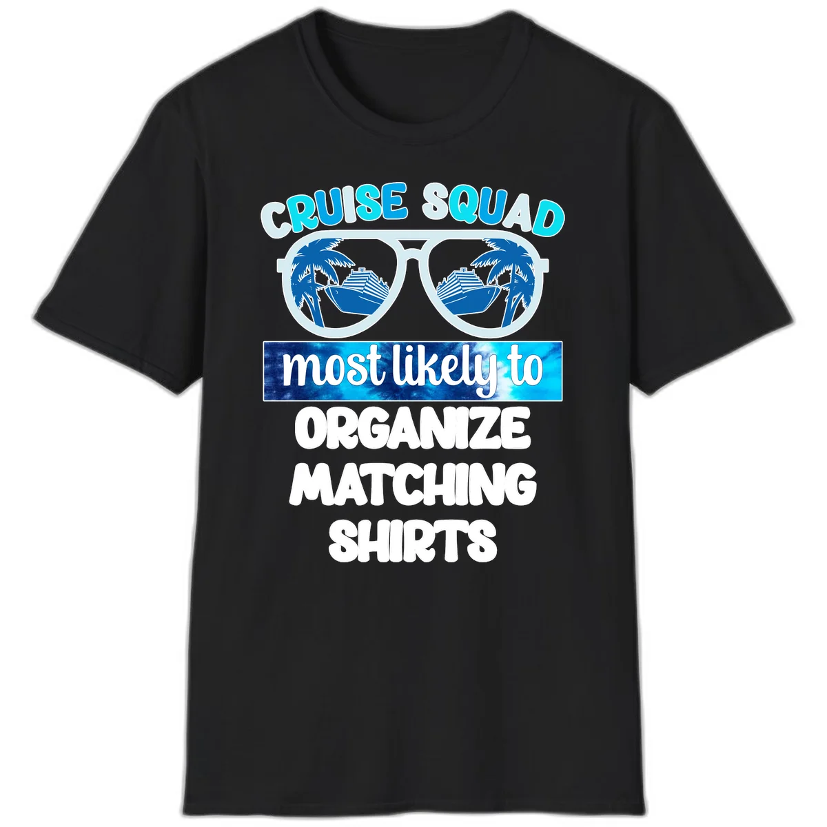 Cruise Squad Sunglasses T-Shirt in Black