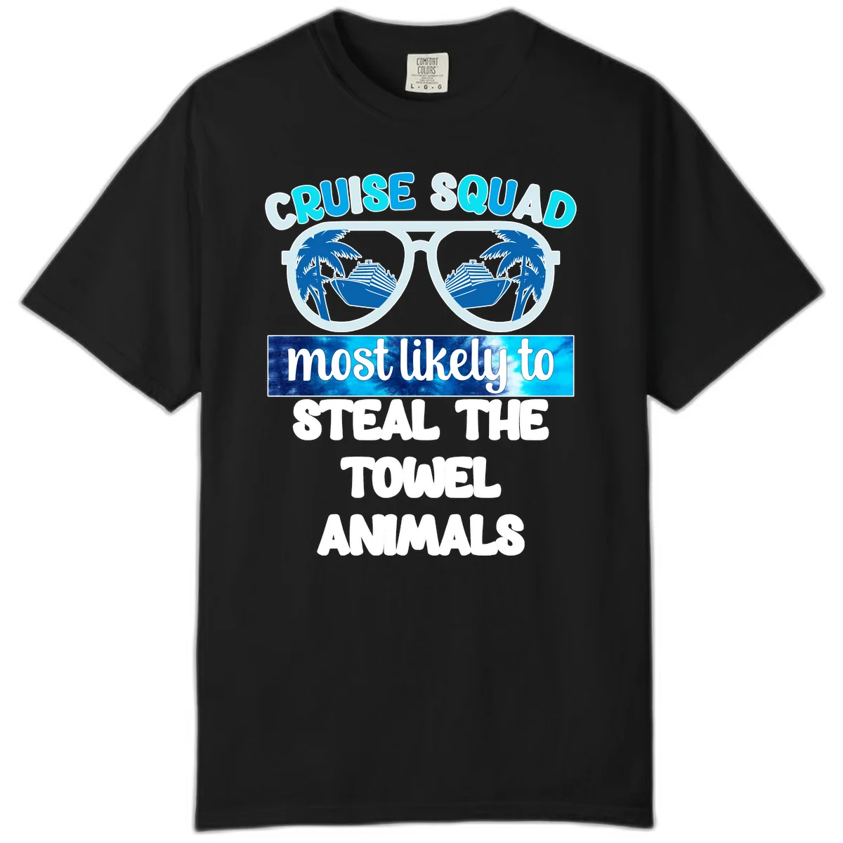 Cruise Squad Towel Thieves Comfort Color T-Shirt in Black