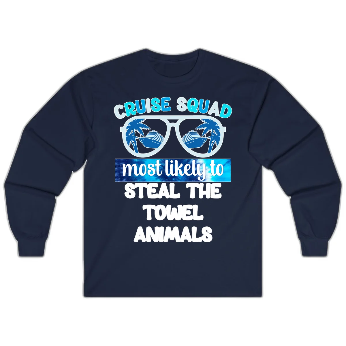 Cruise Squad Towel Thieves Long Sleeve in Navy