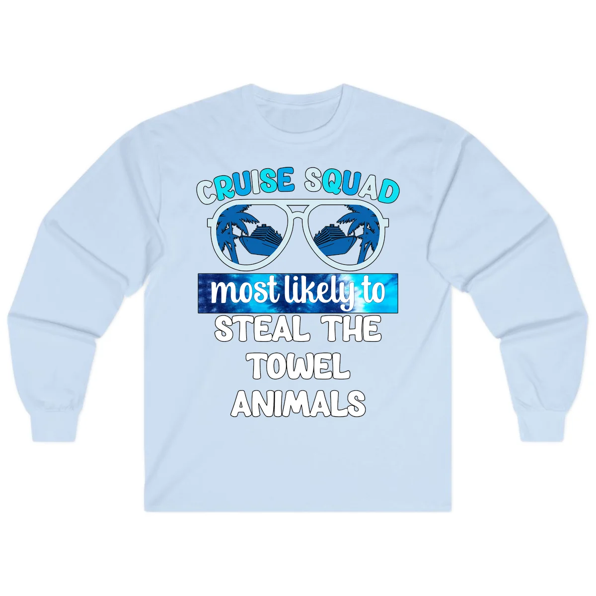 Cruise Squad Towel Thieves Long Sleeve in Light Blue