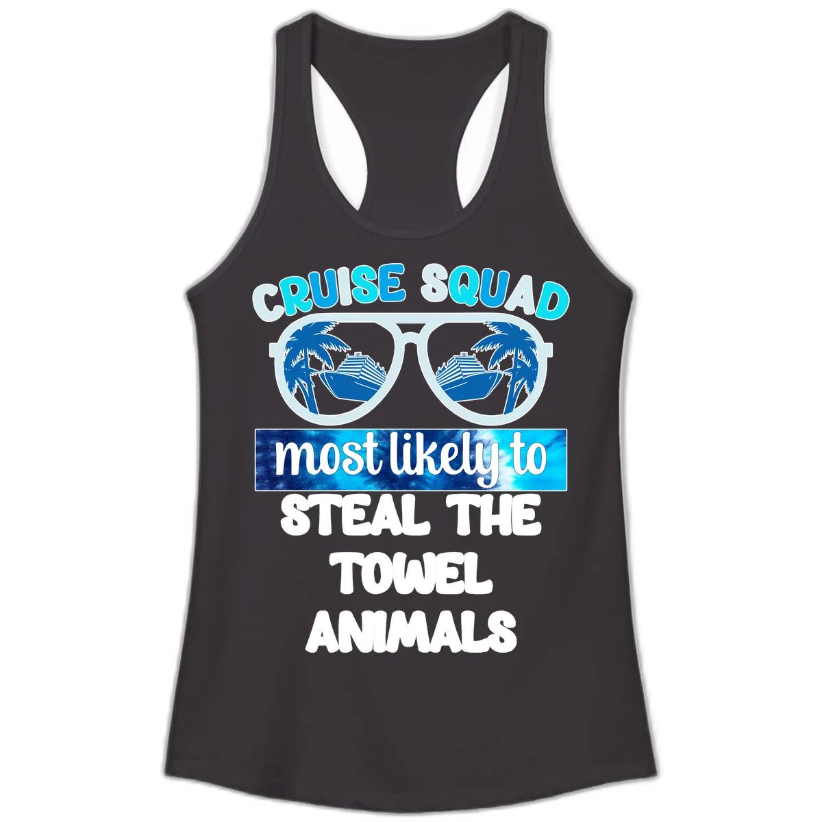 Cruise Squad Towel Thieves Ladies Tank in Black