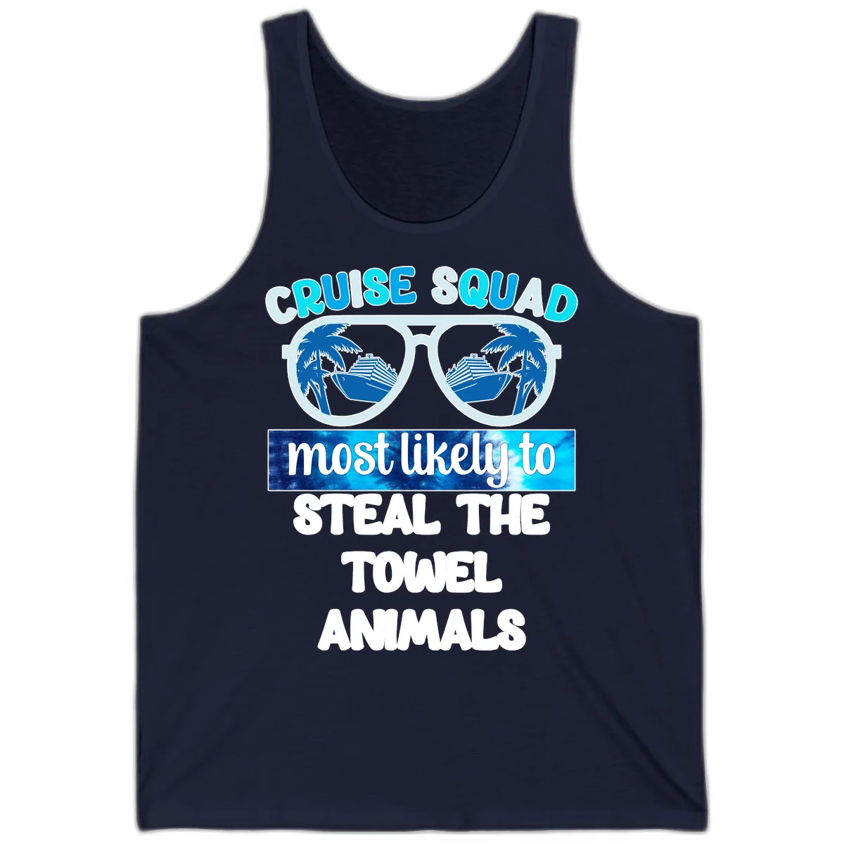 Cruise Squad Towel Thieves Tank in Navy