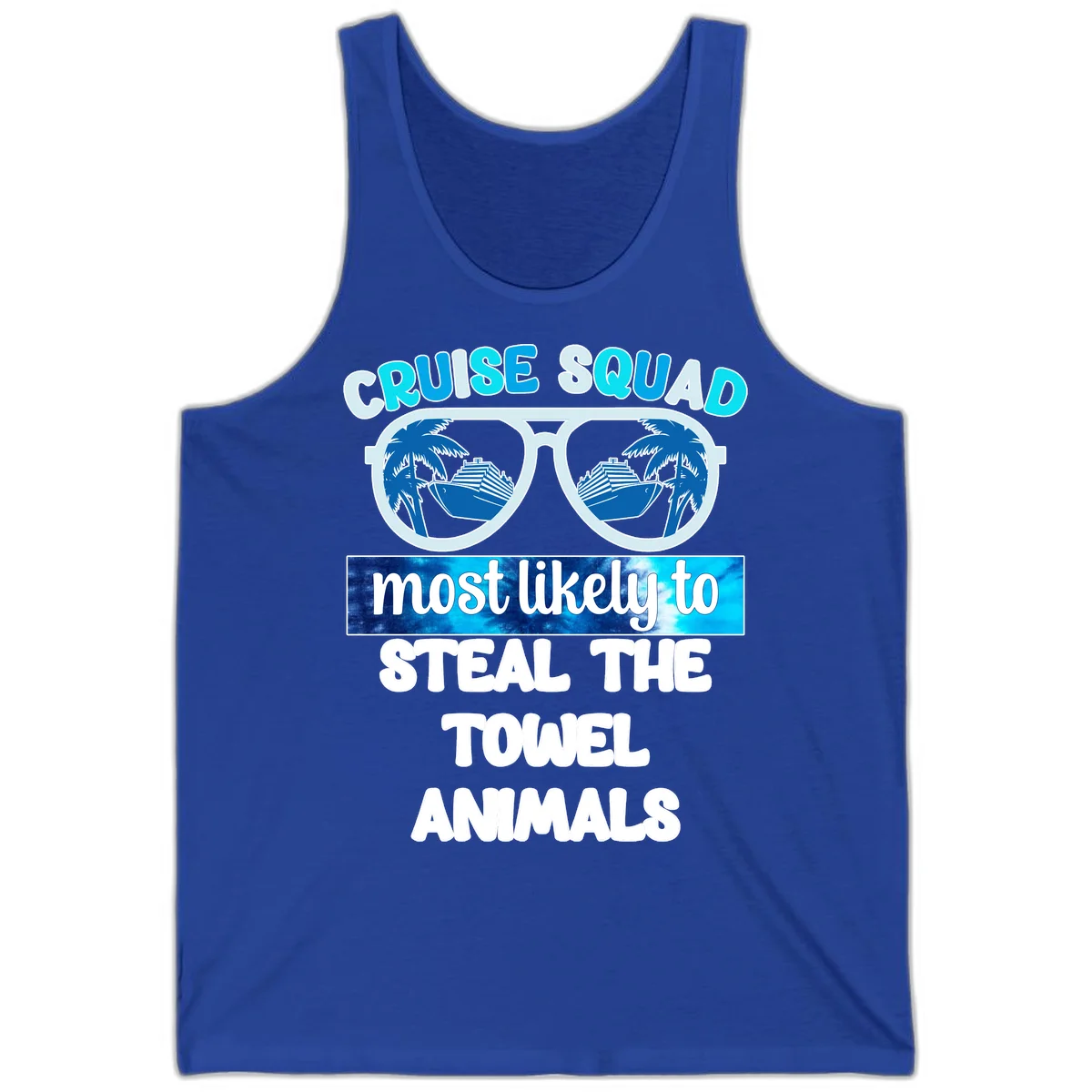 Cruise Squad Towel Thieves Tank in True Royal