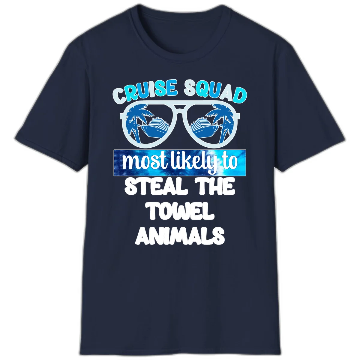 Cruise Squad Towel Thieves T-Shirt in Navy