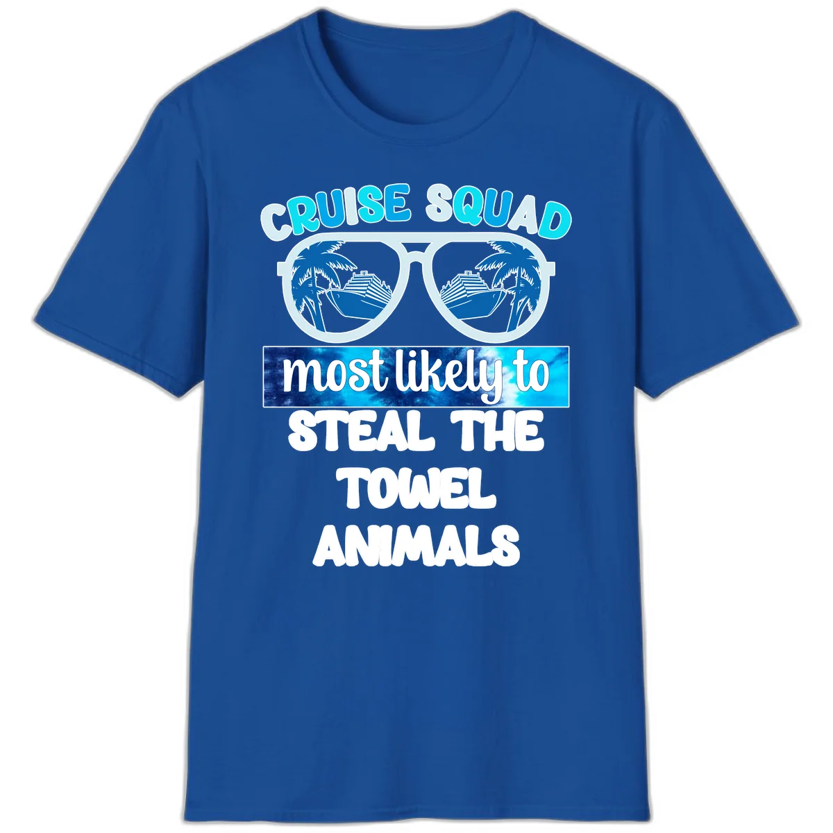 Cruise Squad Towel Thieves T-Shirt in Royal