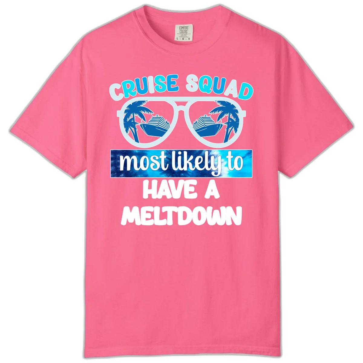 Cruise Squad Meltdown Comfort Color T-Shirt in Crunchberry