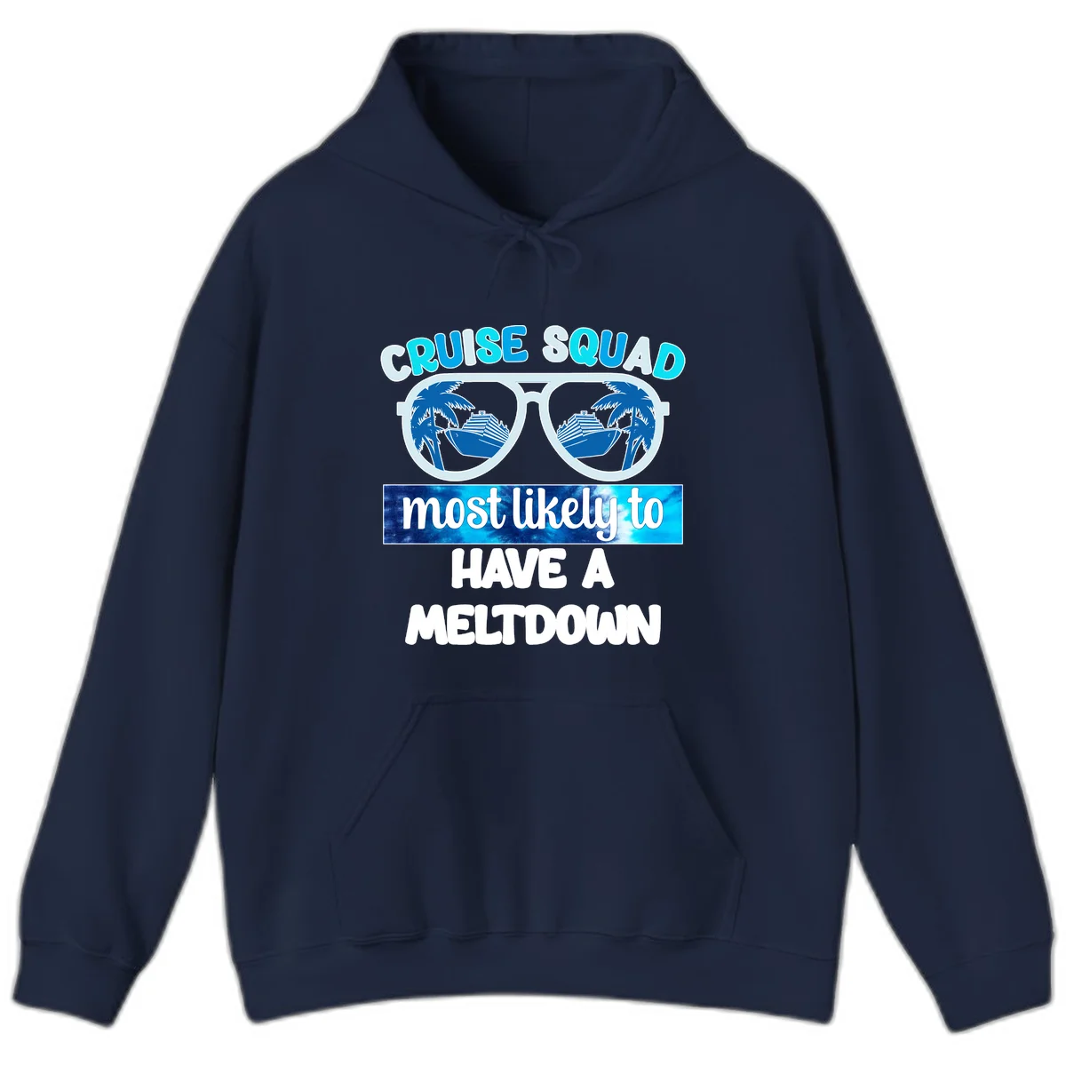 Cruise Squad Meltdown Hoodie in Navy