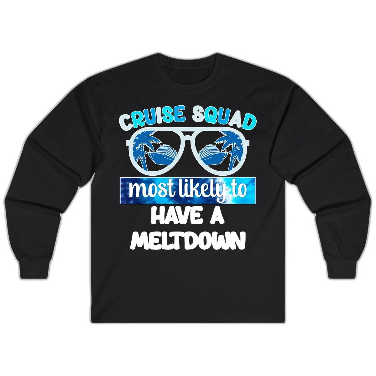 Cruise Squad Meltdown Long Sleeve Tee in Black
