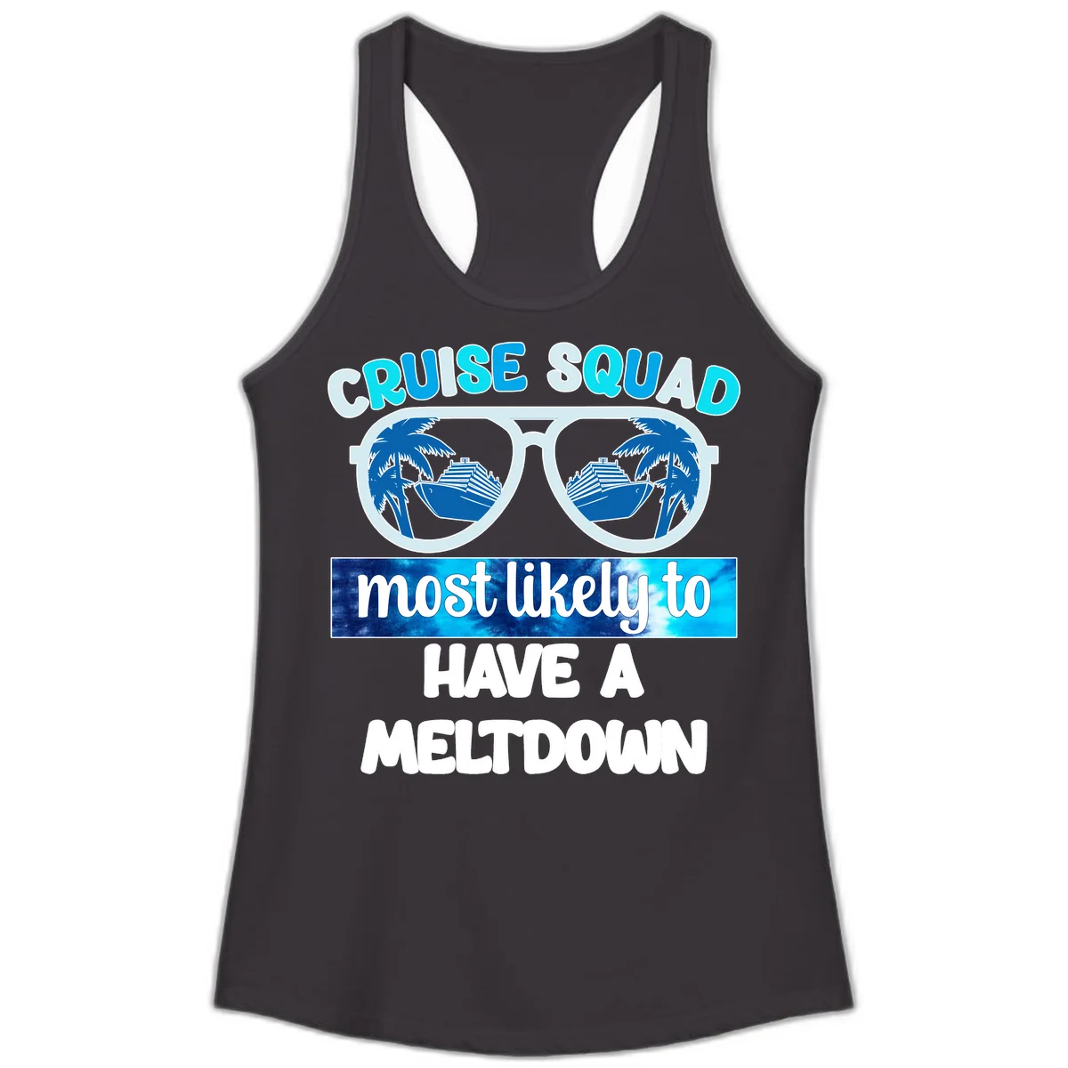 Cruise Squad Meltdown Ladies Tank Top in Black