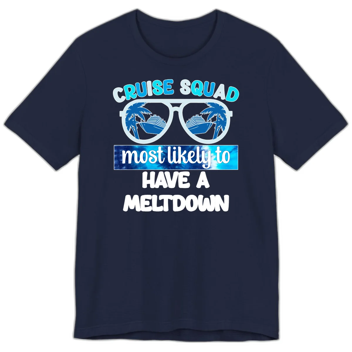 Cruise Squad Meltdown Premium T-Shirt in Navy