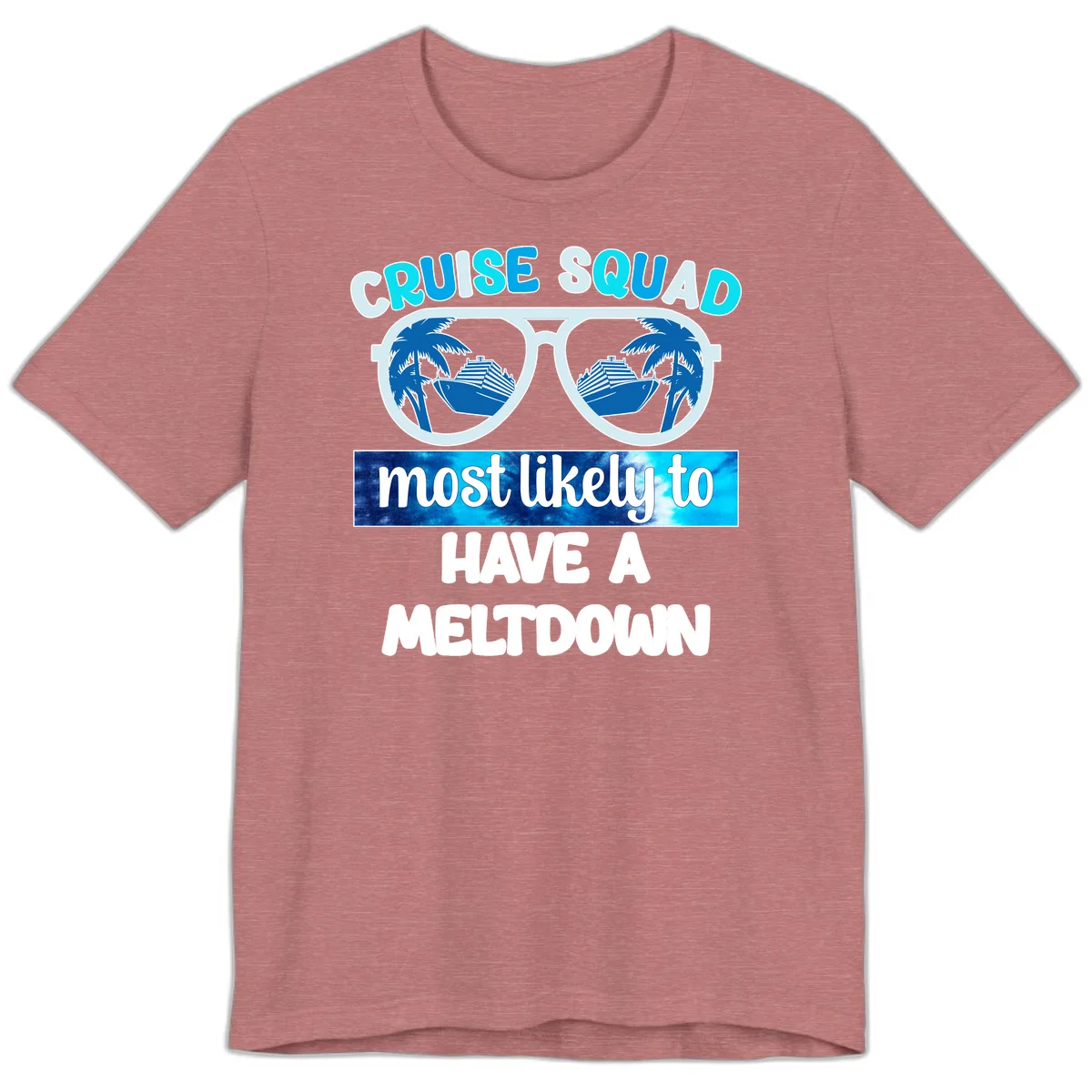 Cruise Squad Meltdown Premium T-Shirt in Heather Mauve