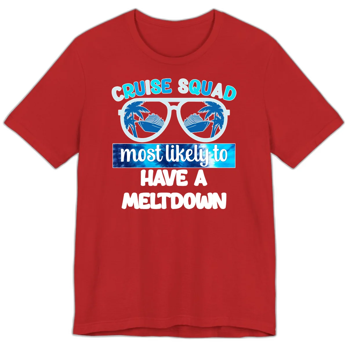 Cruise Squad Meltdown Premium T-Shirt in Red