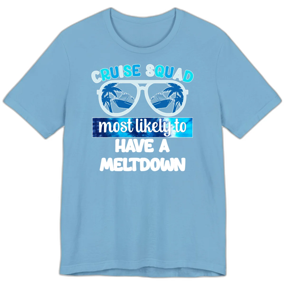 Cruise Squad Meltdown Premium T-Shirt in Ocean Blue