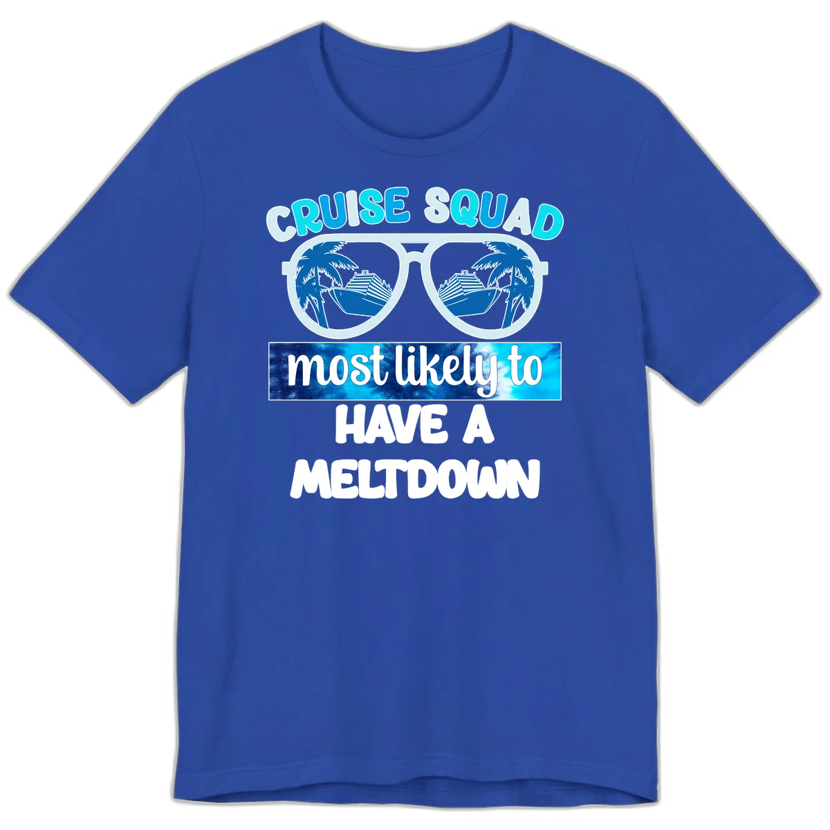 Cruise Squad Meltdown Premium T-Shirt in True Royal