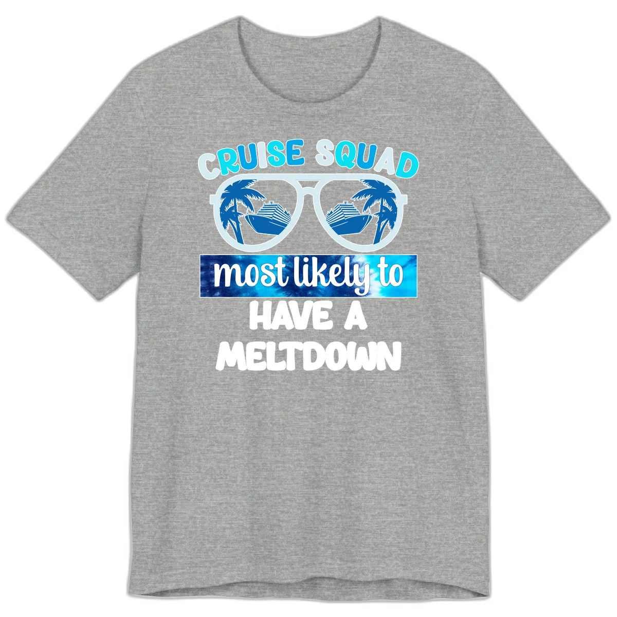Cruise Squad Meltdown Premium T-Shirt in Athletic Heather