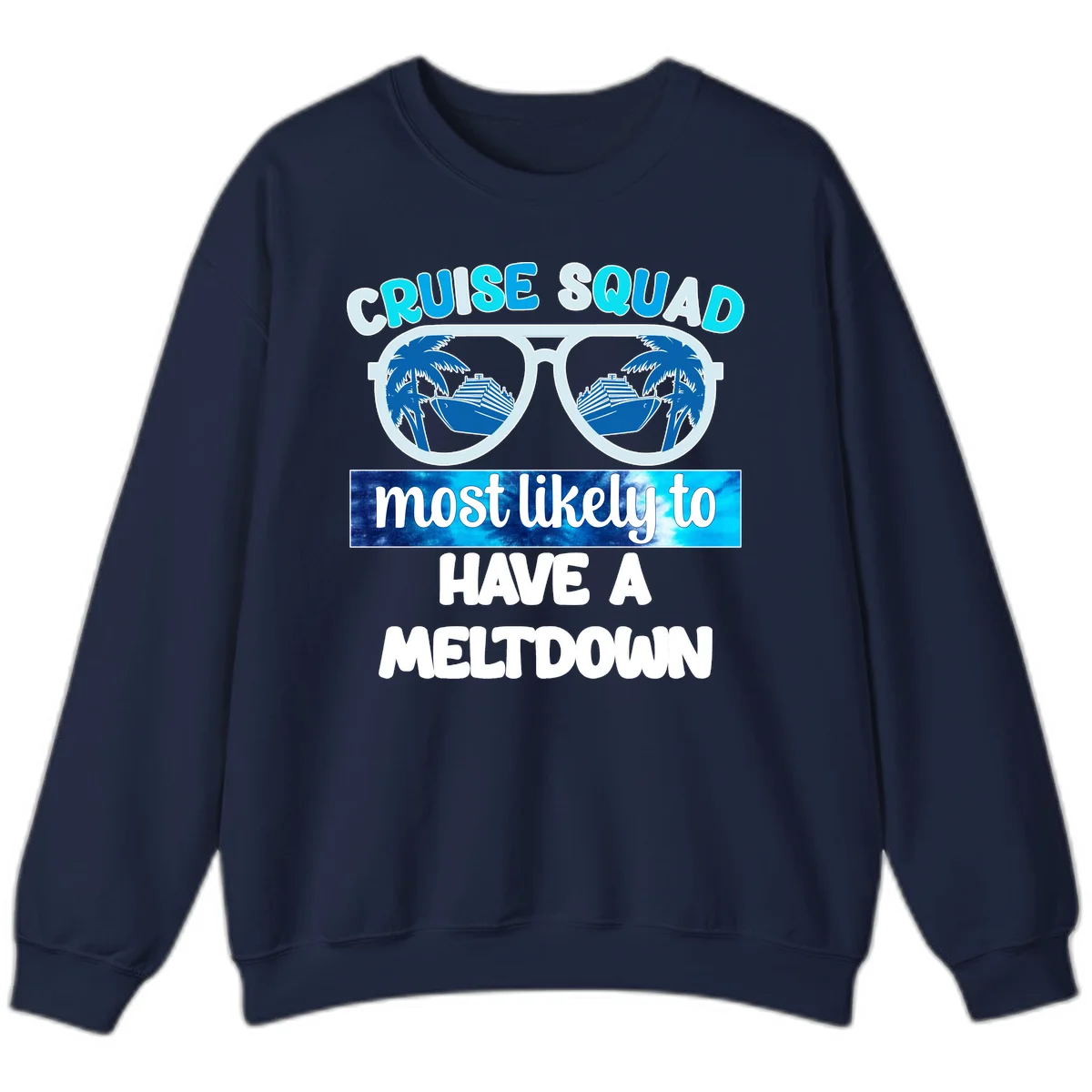 Cruise Squad Meltdown Sweatshirt in Navy