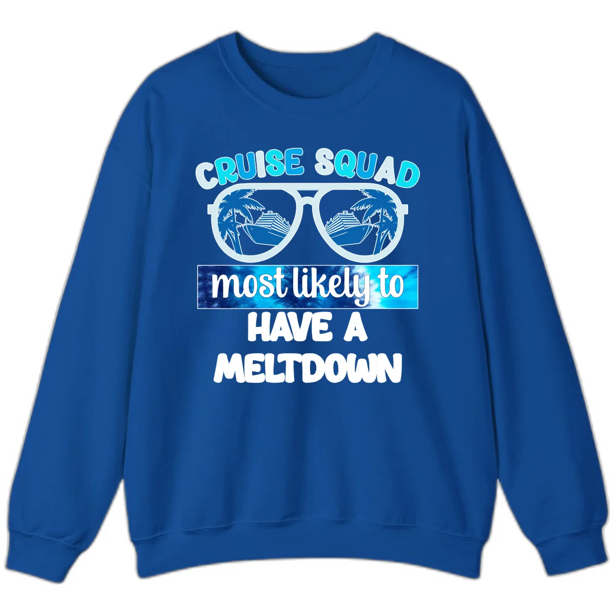 Cruise Squad Meltdown Sweatshirt in Royal