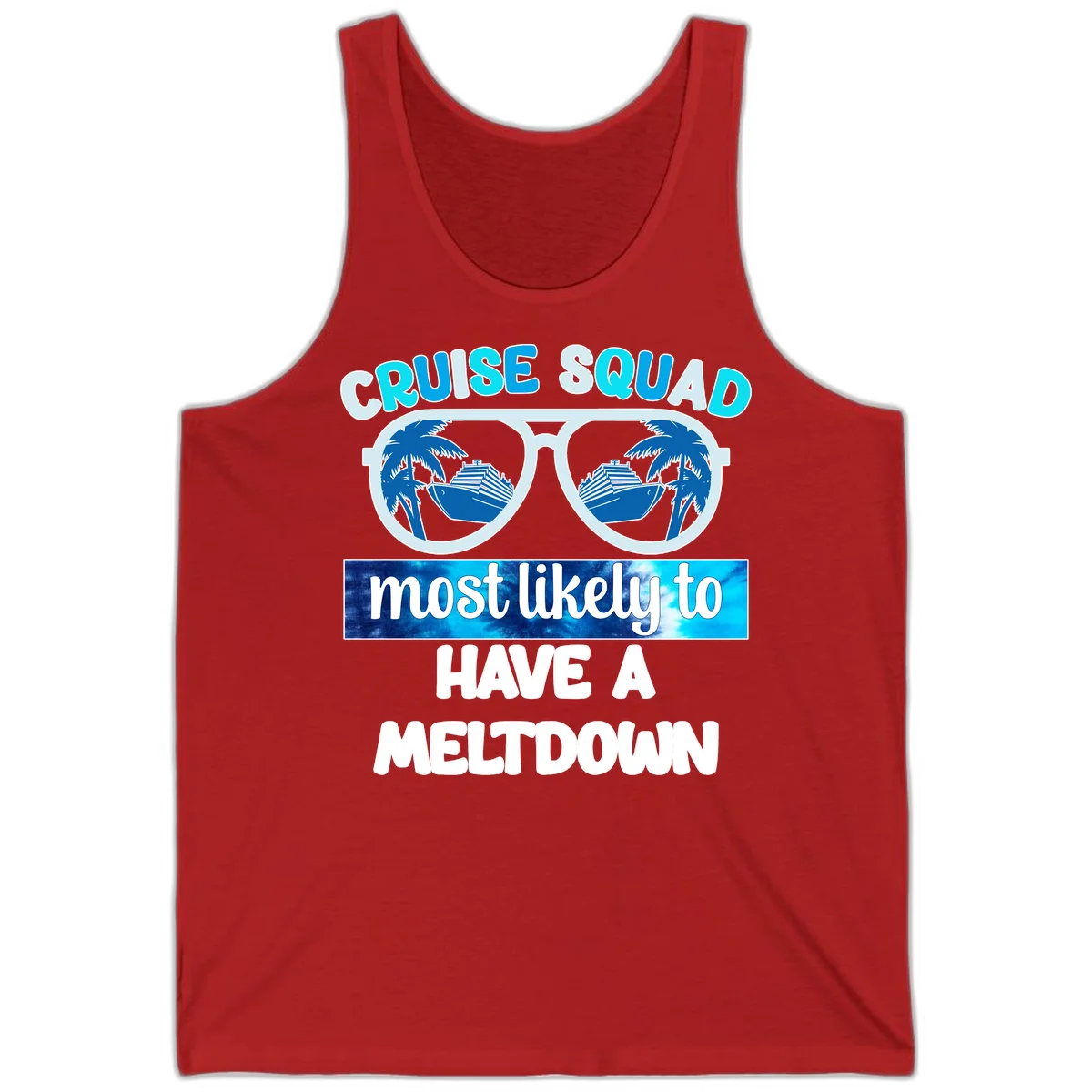Cruise Squad Meltdown Tank Top in Red