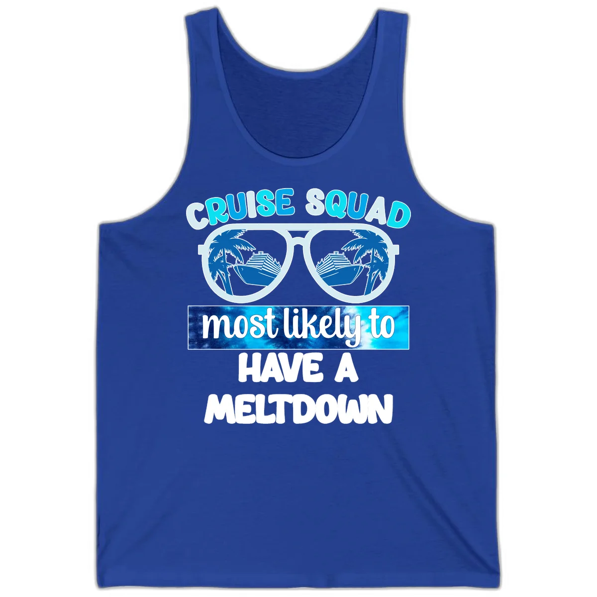 Cruise Squad Meltdown Tank Top in True Royal