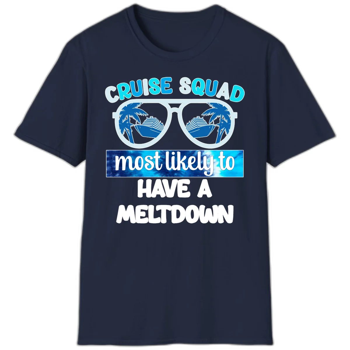 Cruise Squad Meltdown T-Shirt in Navy