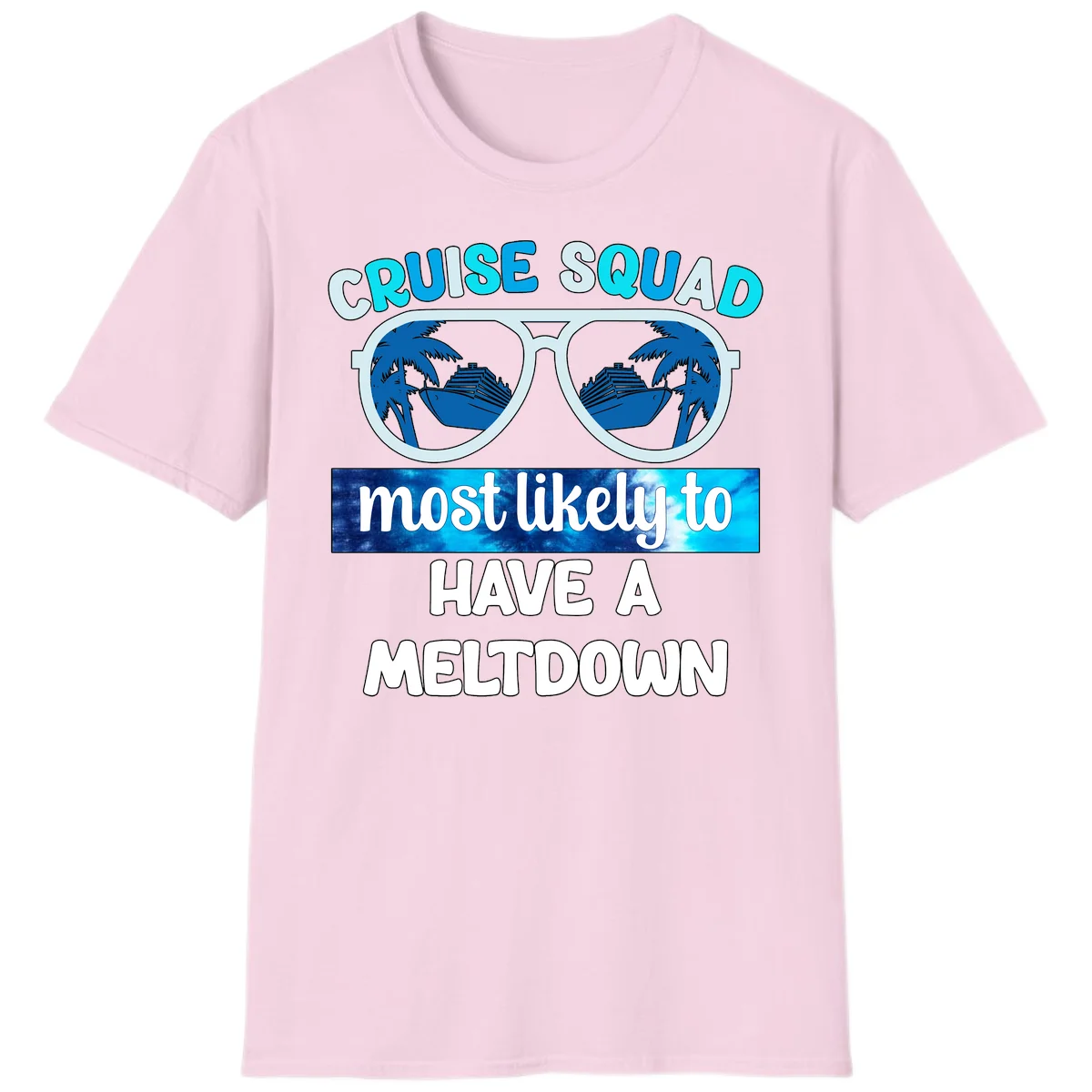 Cruise Squad Meltdown T-Shirt in Light Pink
