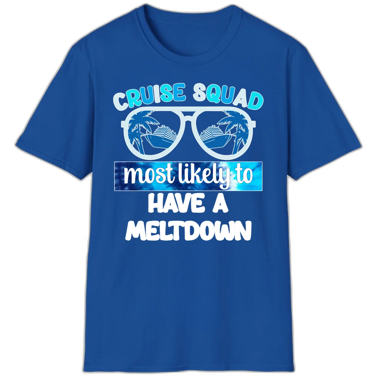 Cruise Squad Meltdown T-Shirt in Royal