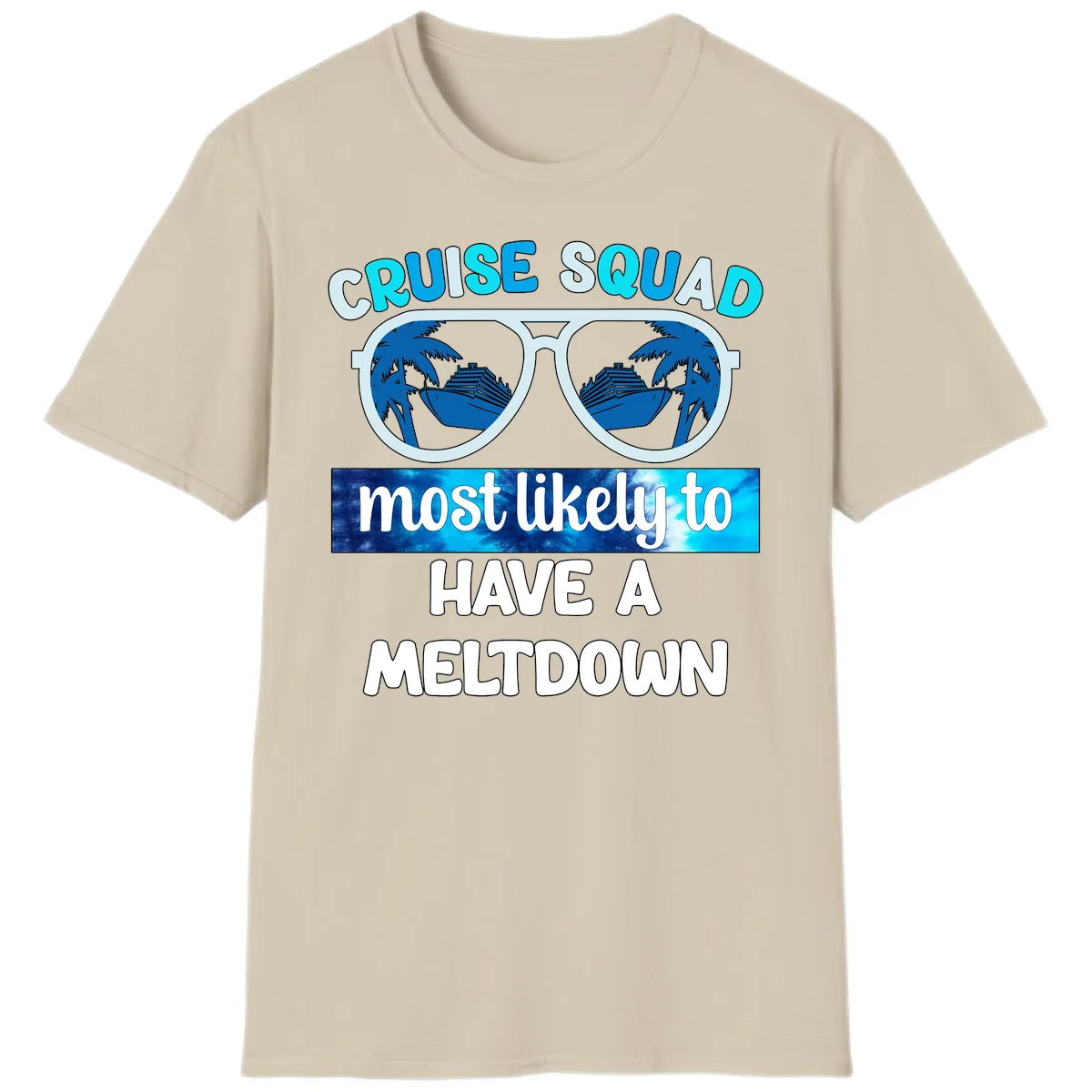 Cruise Squad Meltdown T-Shirt in Sand