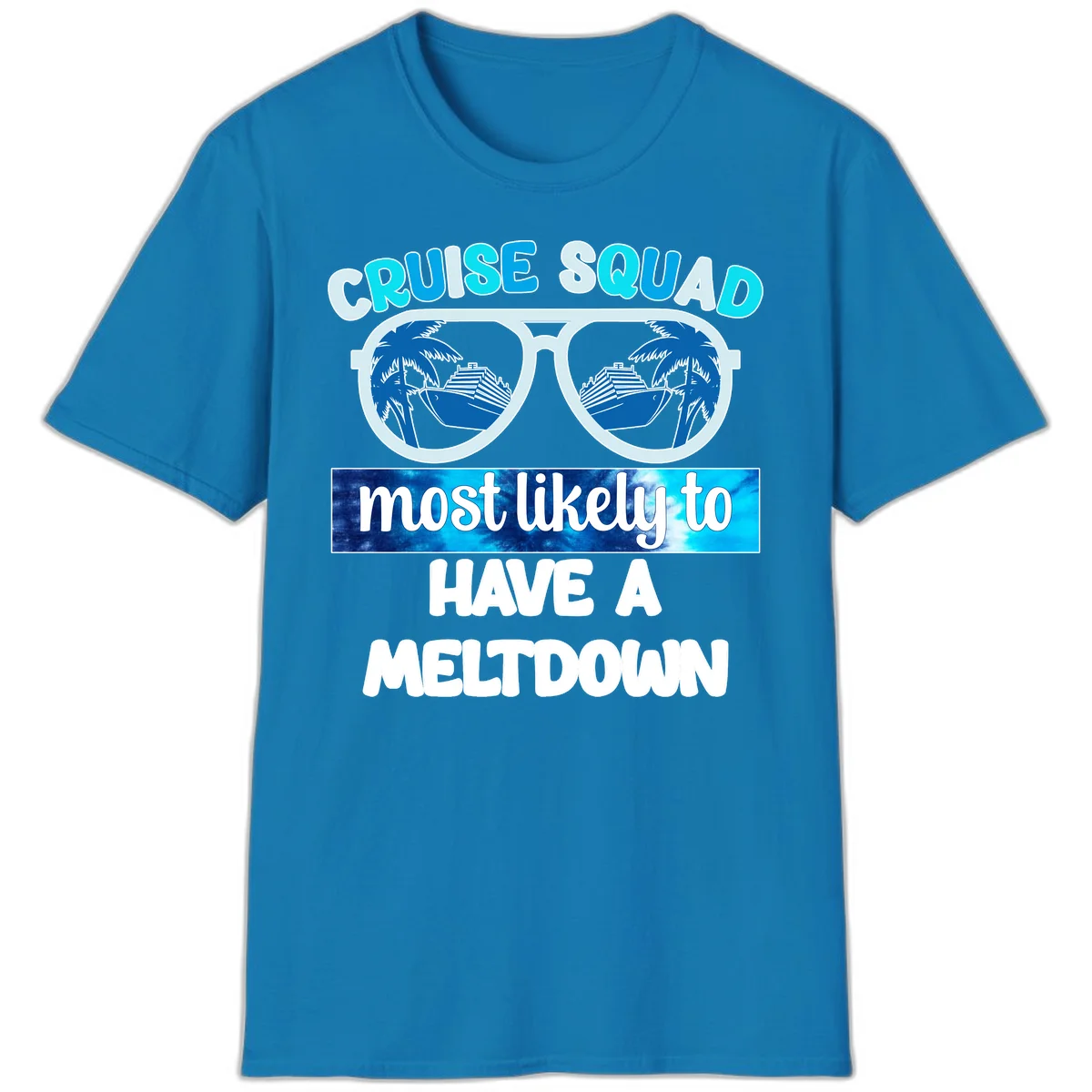 Cruise Squad Meltdown T-Shirt in Sapphire