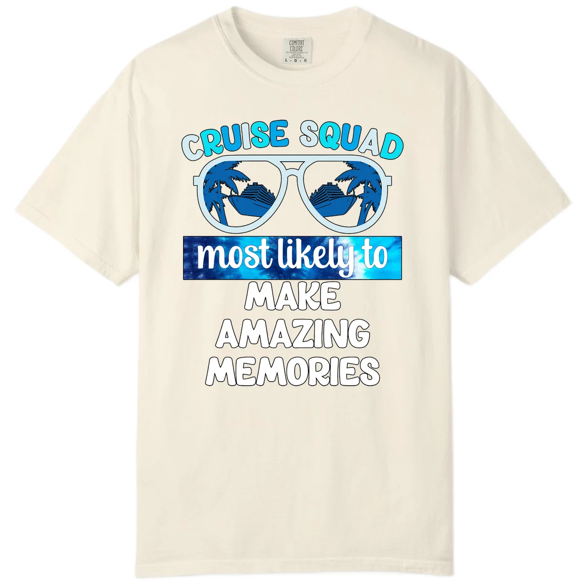 Cruise Squad Amazing Memories Comfort Color Tee in Ivory