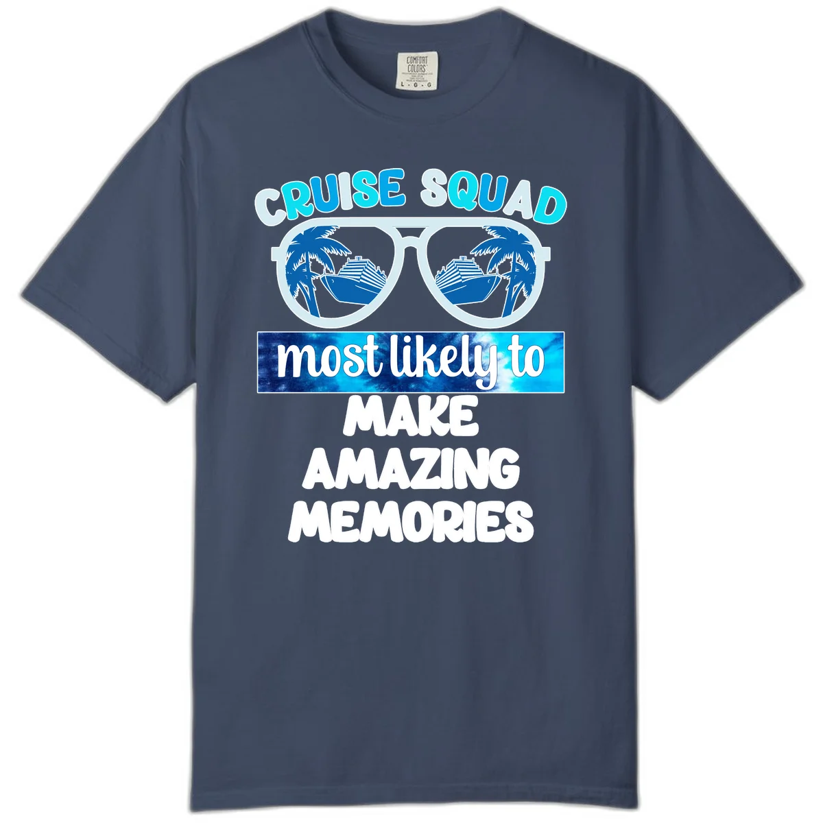 Cruise Squad Amazing Memories Comfort Color Tee in Midnight