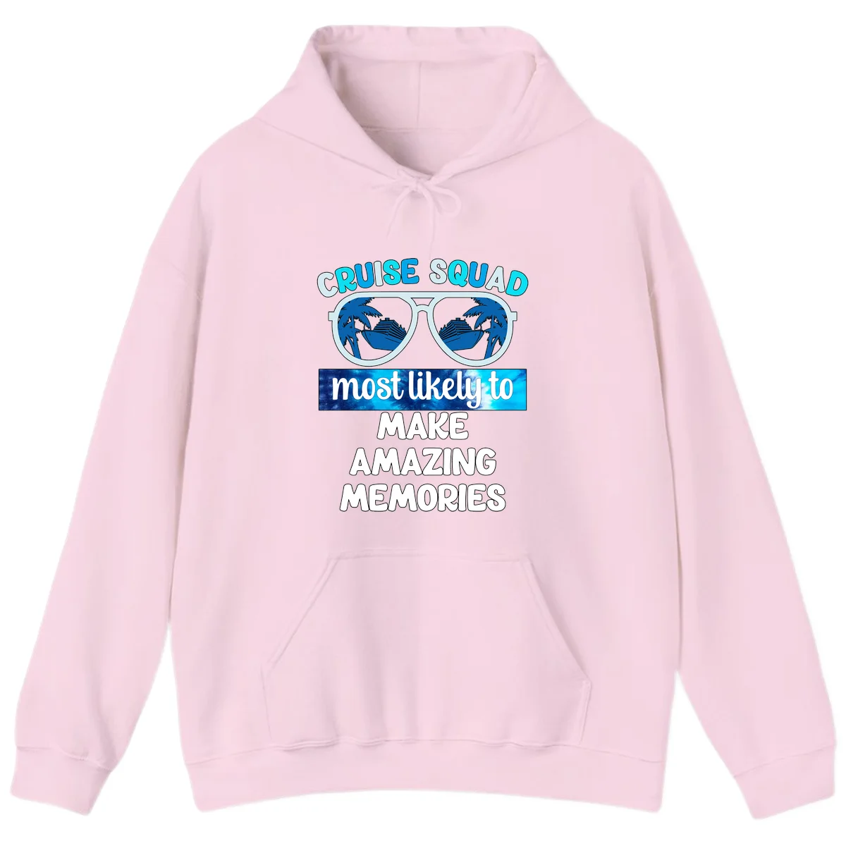 Cruise Squad Amazing Memories Hoodie in Light Pink