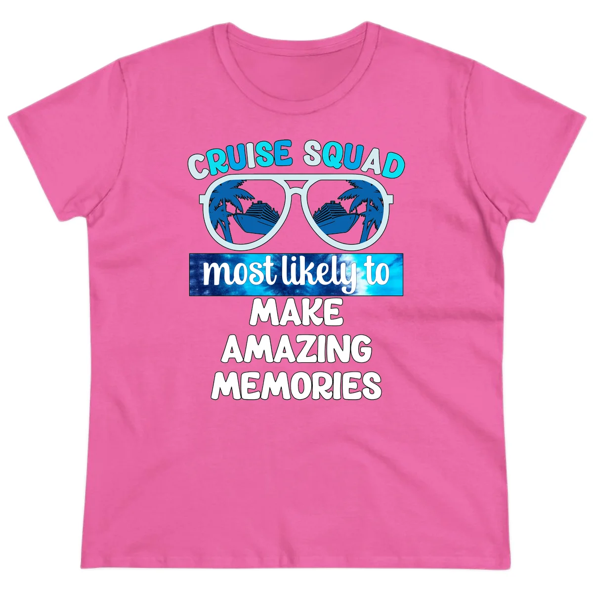 Cruise Squad Amazing Memories Ladies Tee in Azalea