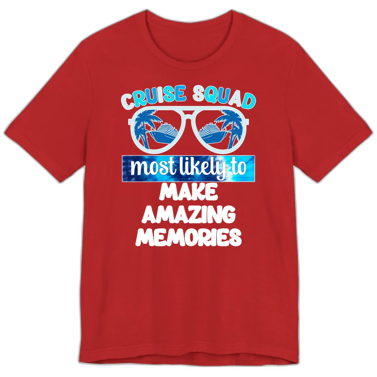 Cruise Squad Amazing Memories Premium T-Shirt in Red