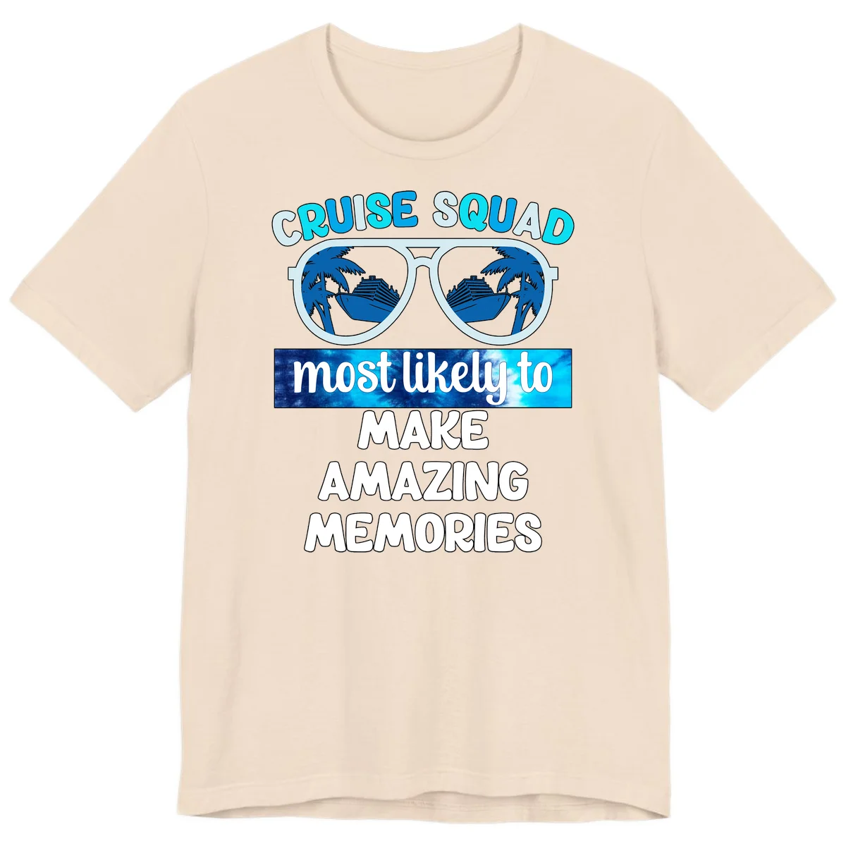 Cruise Squad Amazing Memories Premium T-Shirt in Soft Cream