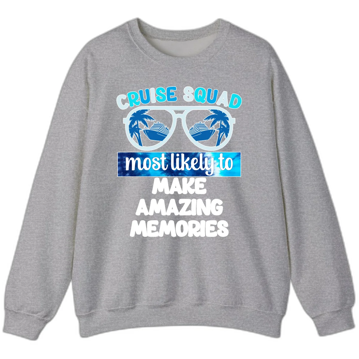 Cruise Squad Amazing Memories Sweatshirt in Sport Grey