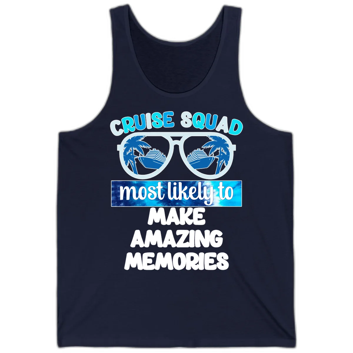Cruise Squad Amazing Memories Tank Top in Navy