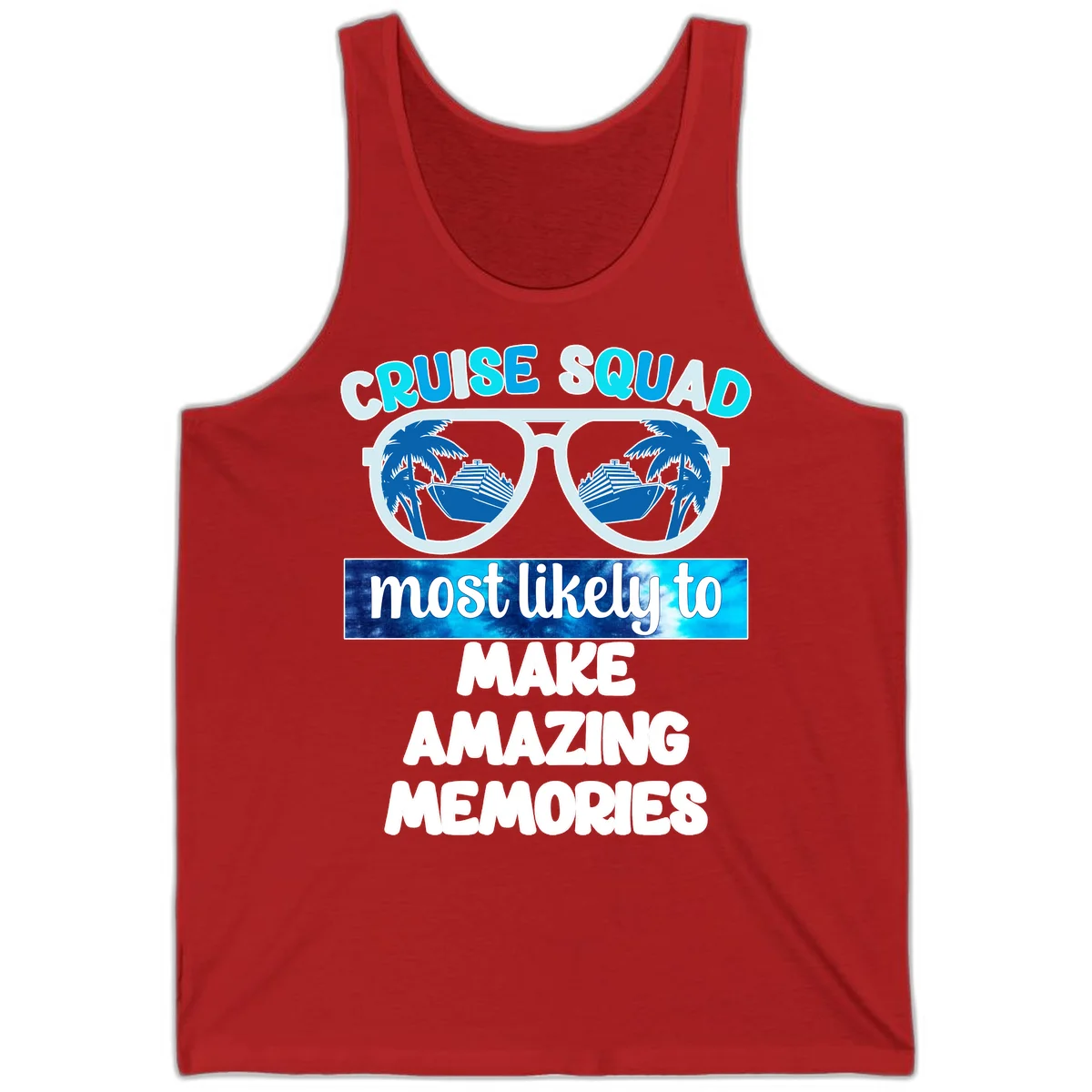 Cruise Squad Amazing Memories Tank Top in Red