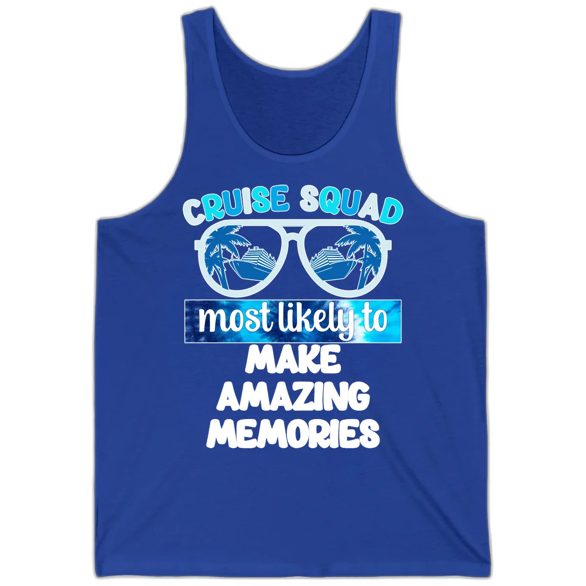 Cruise Squad Amazing Memories Tank Top in True Royal