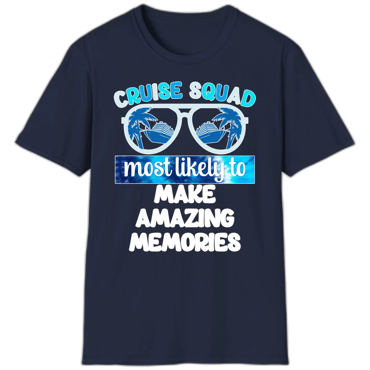 Cruise Squad Amazing Memories T-Shirt in Navy