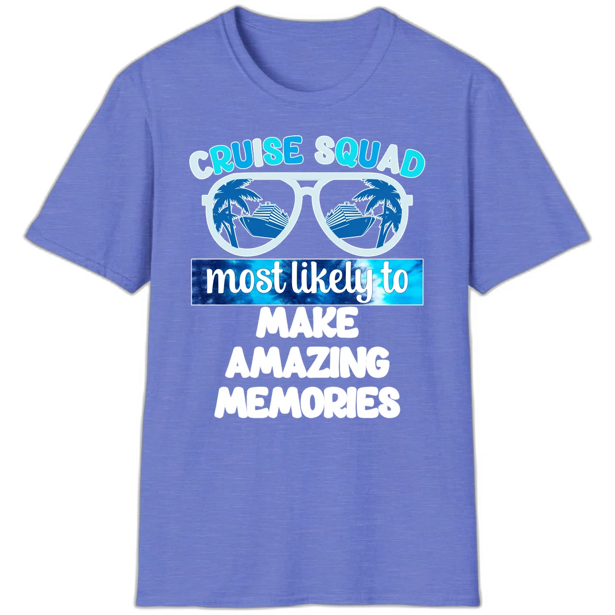 Cruise Squad Amazing Memories T-Shirt in Heather Royal