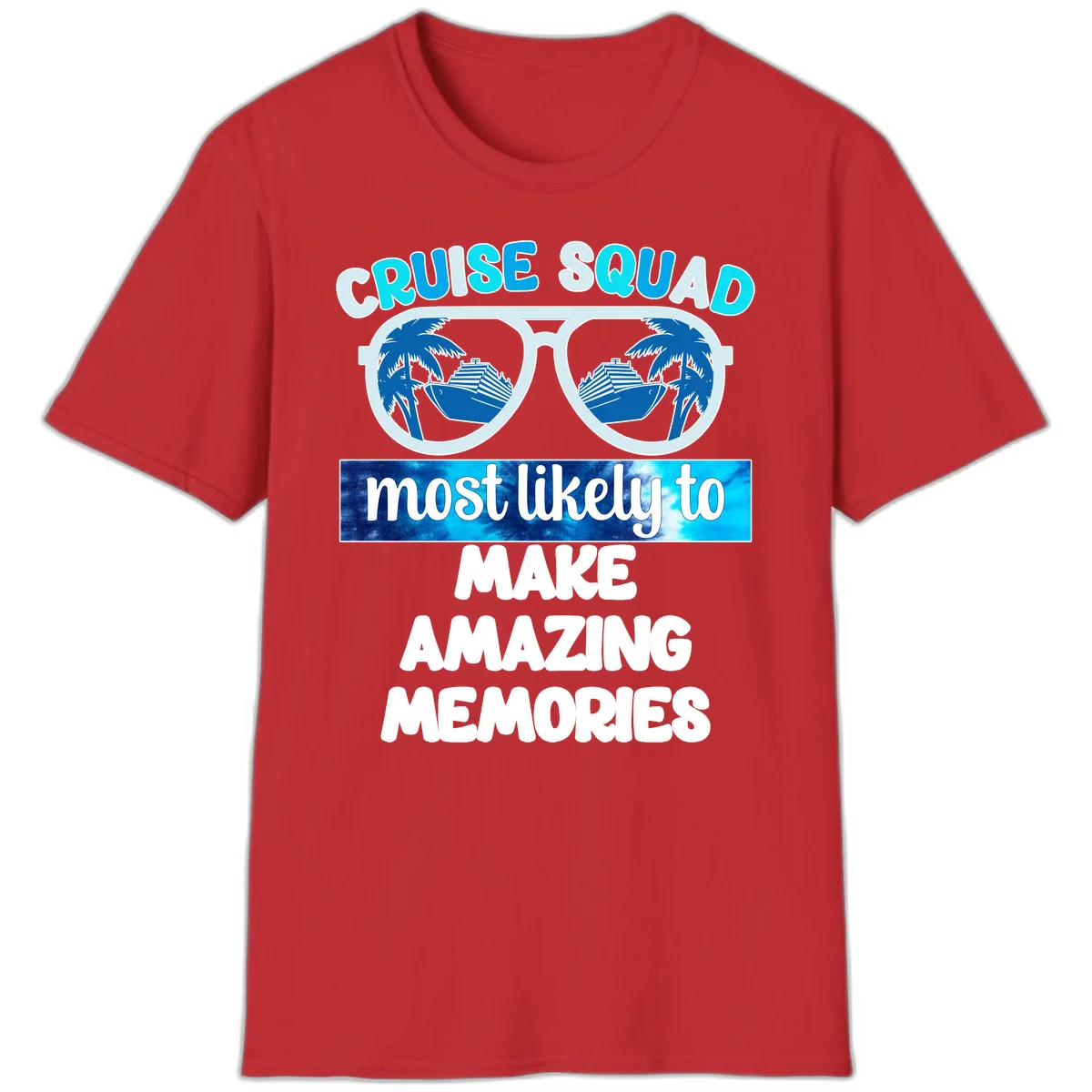 Cruise Squad Amazing Memories T-Shirt in Red