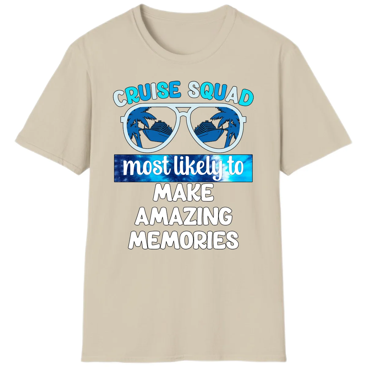 Cruise Squad Amazing Memories T-Shirt in Sand