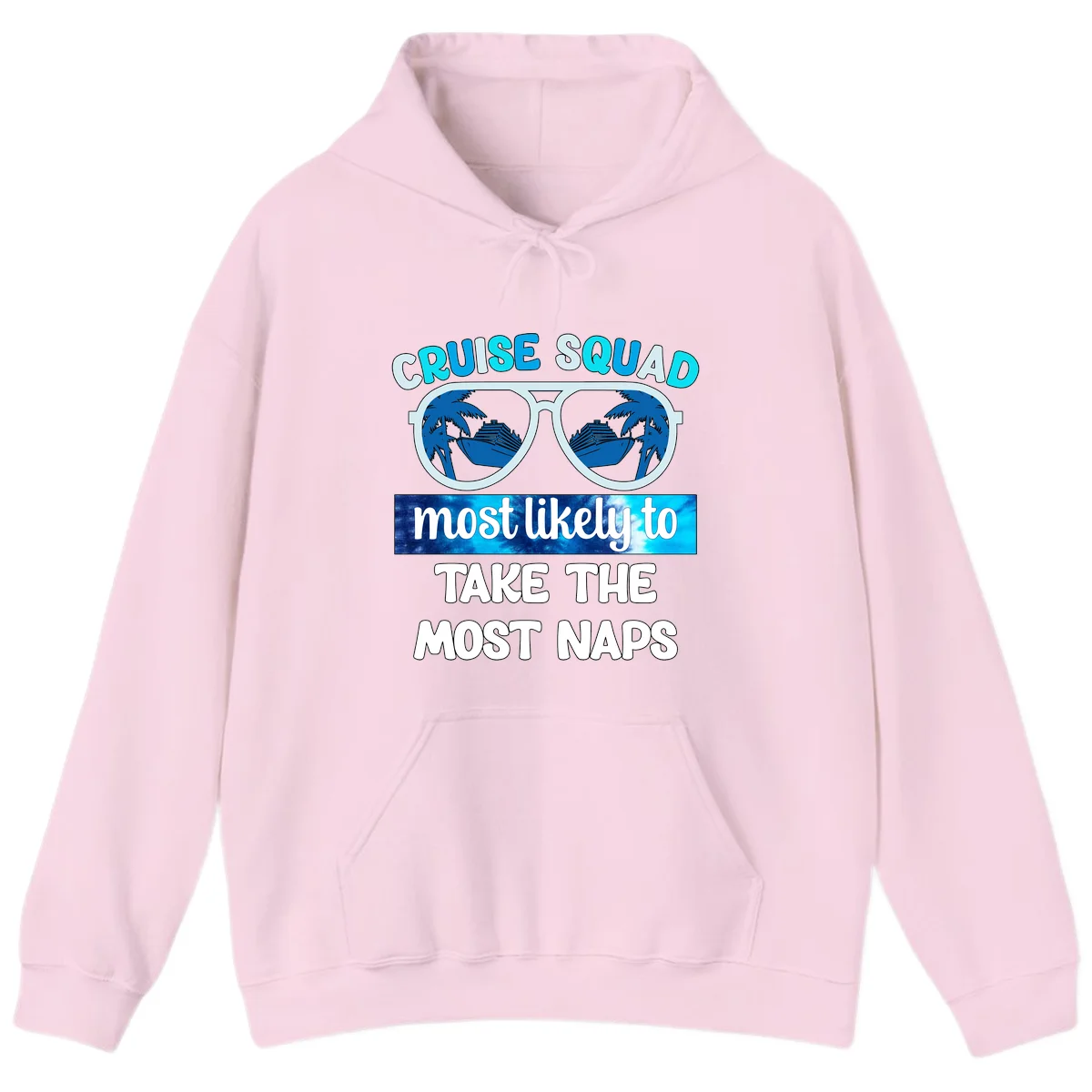 Cruise Squad Most Likely To Nap Hoodie in Light Pink