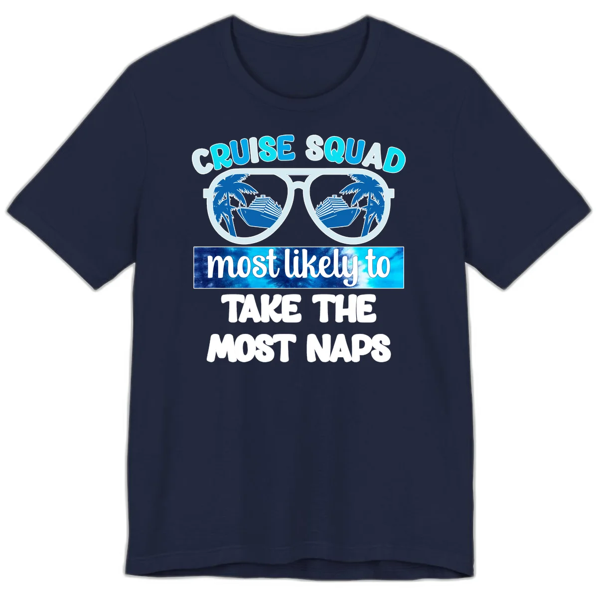 Cruise Squad Most Likely To Nap Premium T-Shirt in Navy