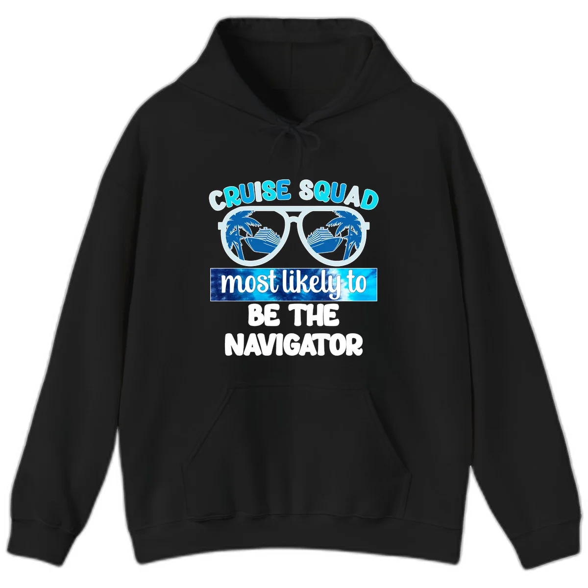Cruise Squad Navigator Sunglasses Hoodie in Black