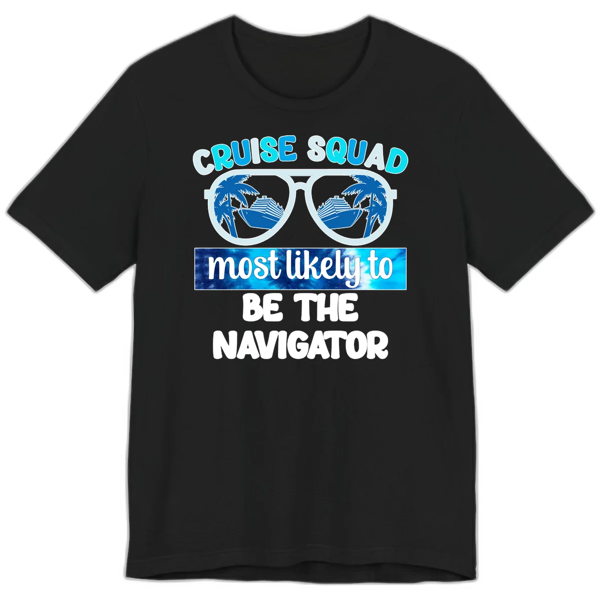 Cruise Squad Navigator Sunglasses Premium T-Shirt in Black