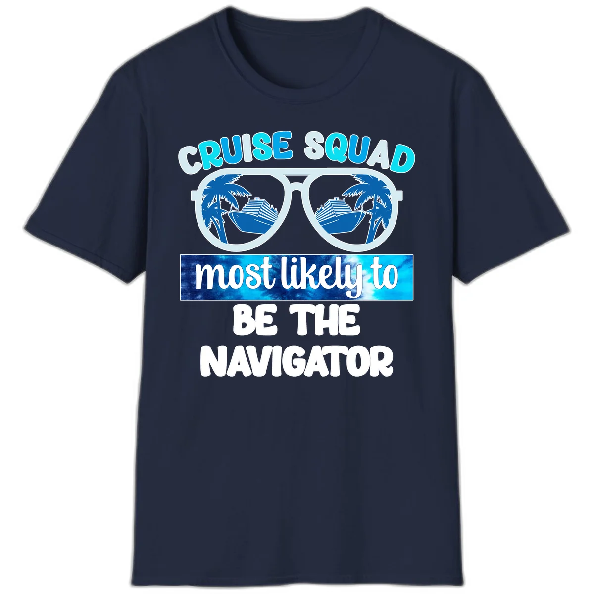 Cruise Squad Navigator Sunglasses T-Shirt in Navy