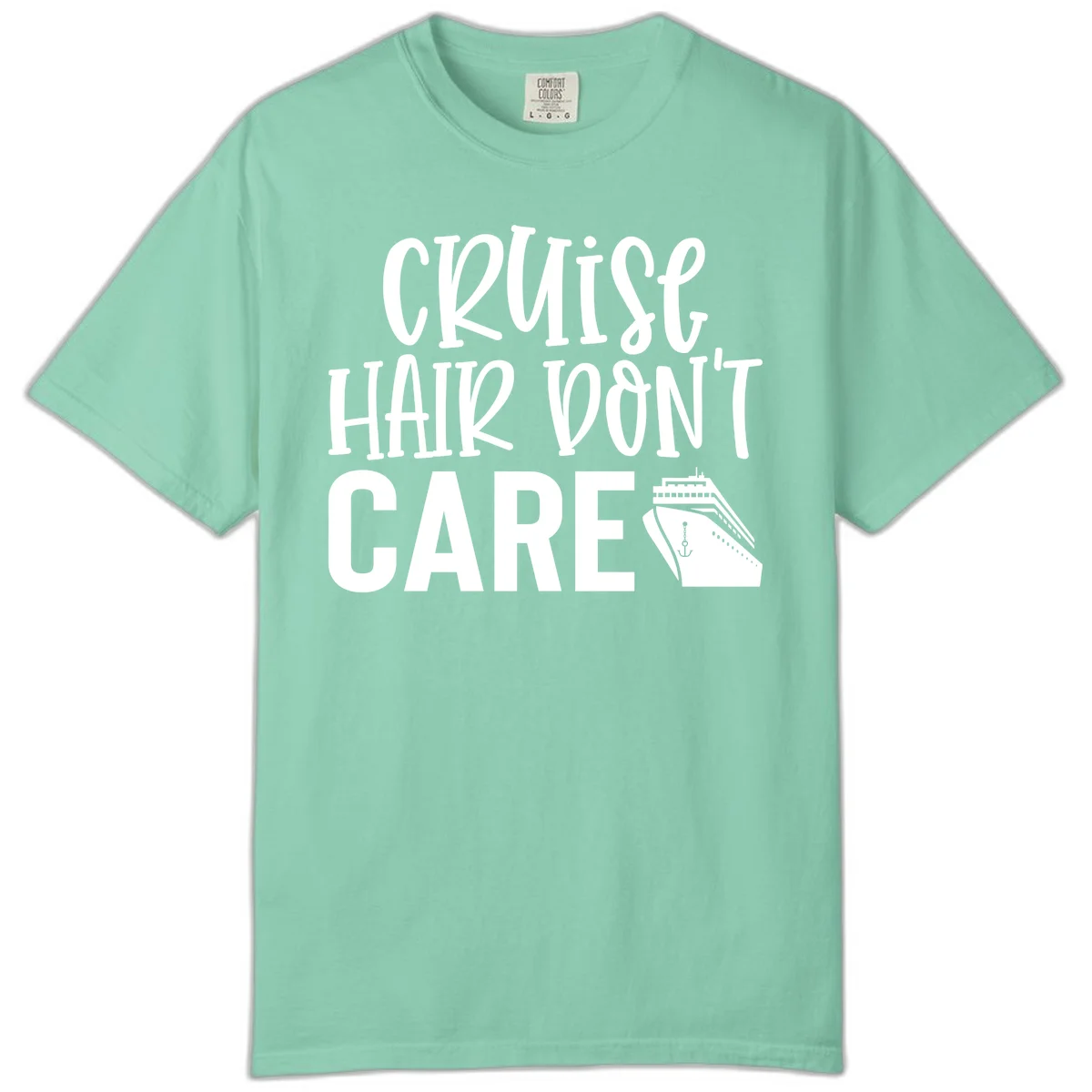 Cruise Hair Don't Care Comfort Colors T-Shirt in Island Reef