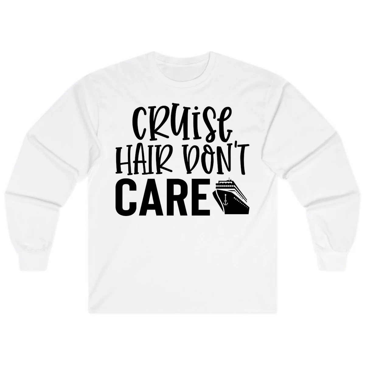 Cruise Hair Don't Care Long Sleeve Shirt in White