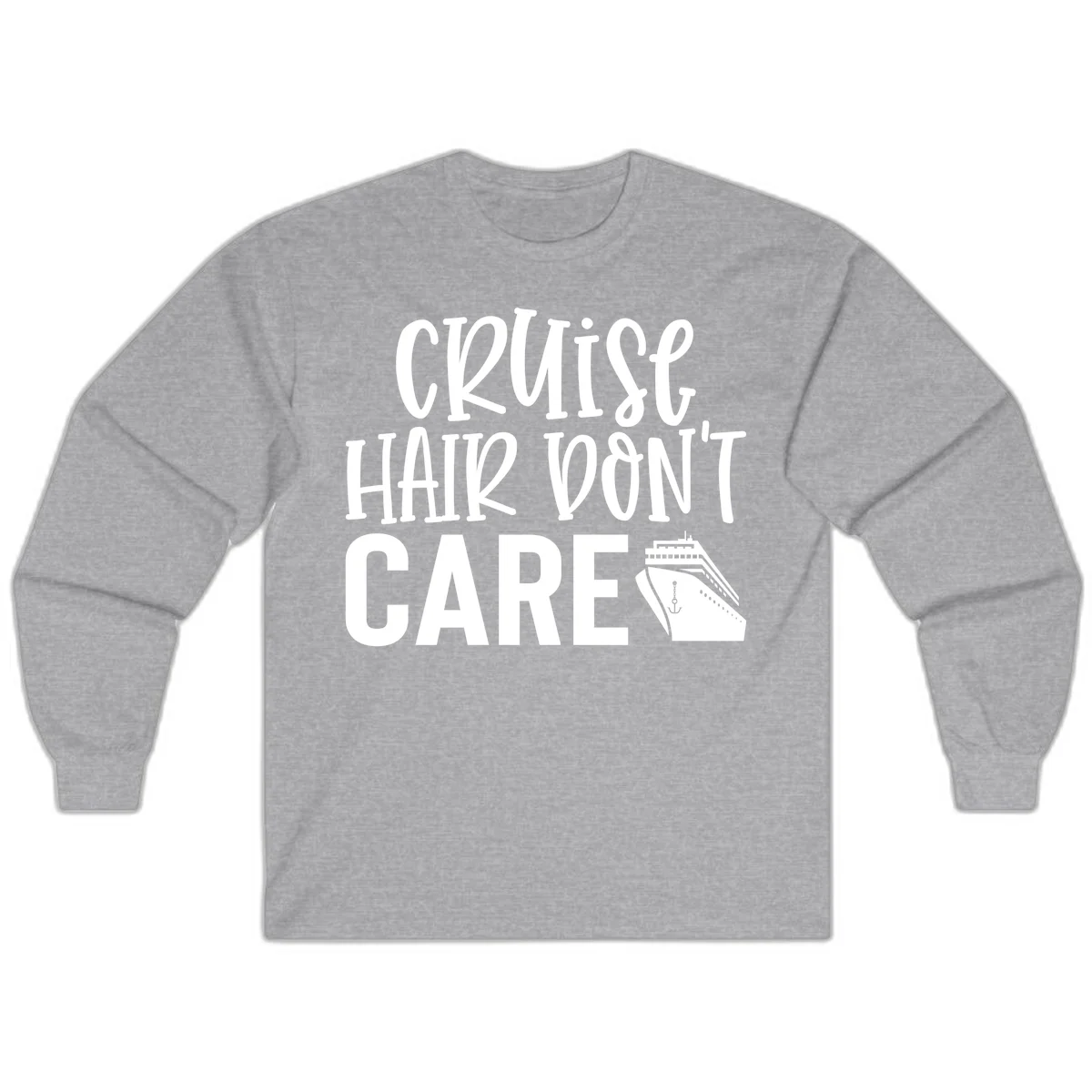 Cruise Hair Don't Care Long Sleeve Shirt in Sport Grey